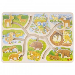 Puzzle à pousser, Où est mon petit?